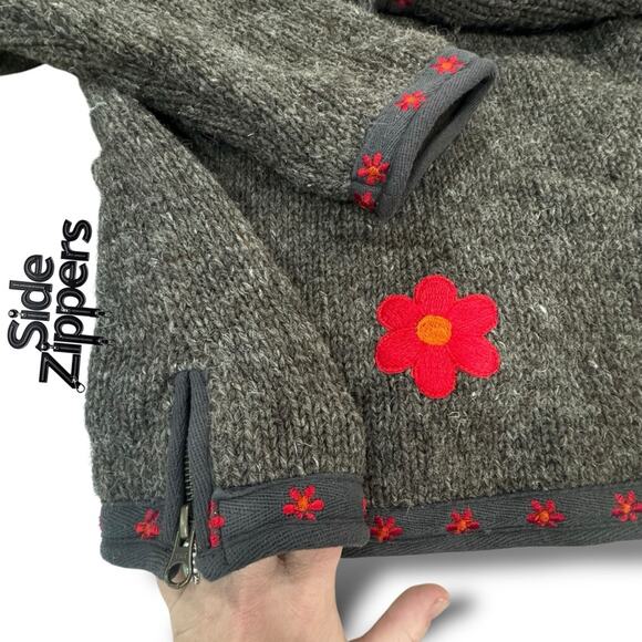 Wool Jacket Handmade in Nepal Laundromat Size Small Wool Winter Zippered Jacket - Picture 9 of 16